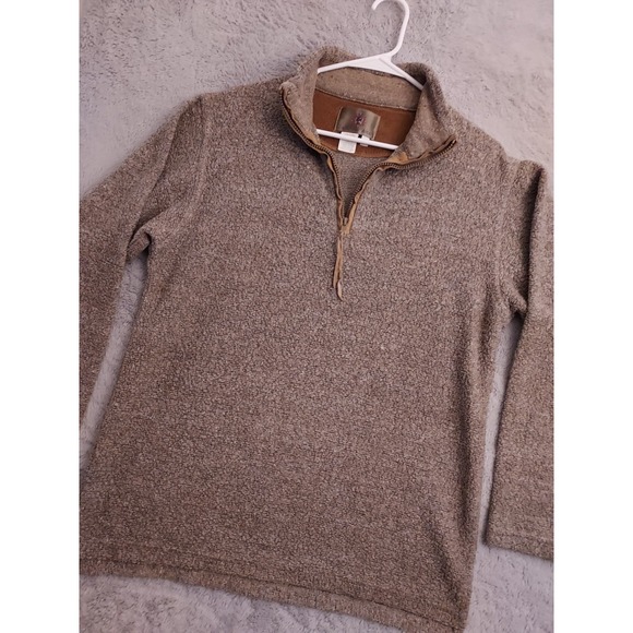 Vintage Territory Ahead Sweater Mens Medium Textured Hiking Outdoor Quarter Zip - Picture 1 of 8